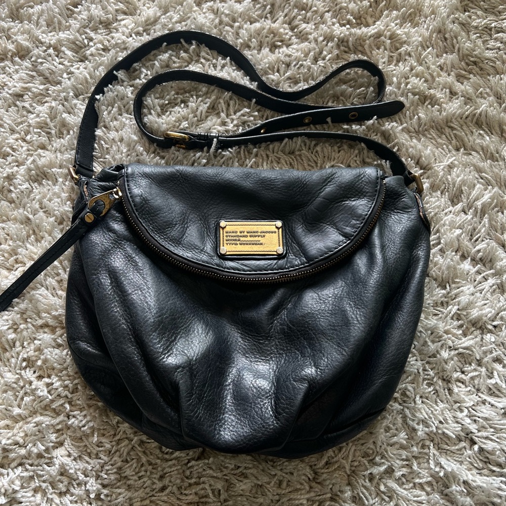 Marc Jacobs Black Leather Crossbody Bag